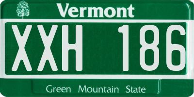 VT license plate XXH186