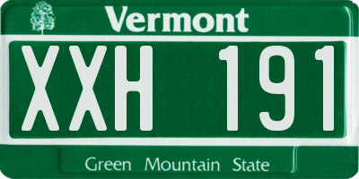 VT license plate XXH191