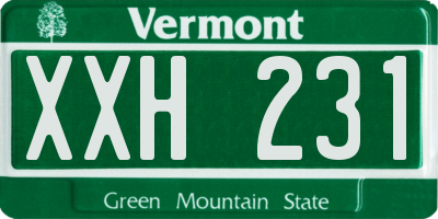 VT license plate XXH231