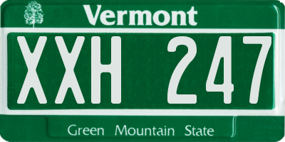 VT license plate XXH247