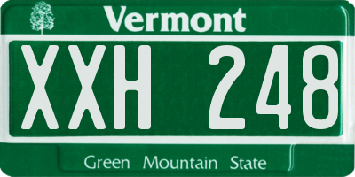 VT license plate XXH248