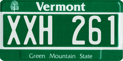 VT license plate XXH261