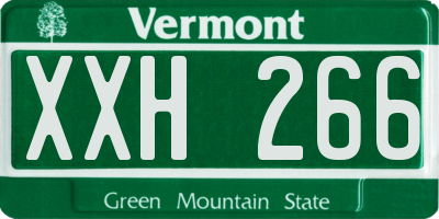VT license plate XXH266