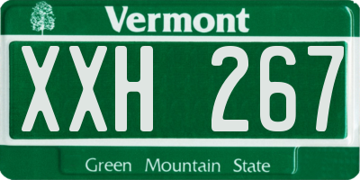VT license plate XXH267