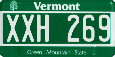 VT license plate XXH269