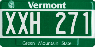VT license plate XXH271