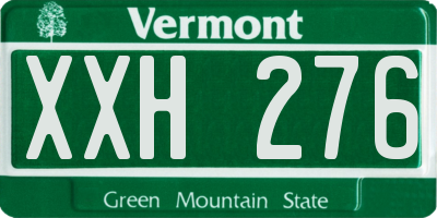 VT license plate XXH276