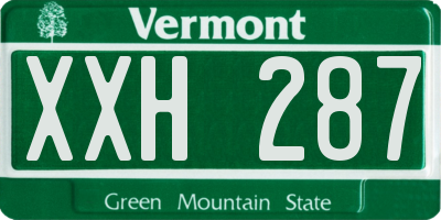 VT license plate XXH287