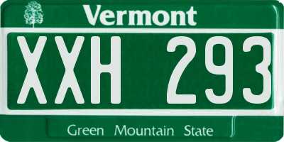 VT license plate XXH293