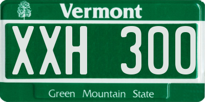 VT license plate XXH300