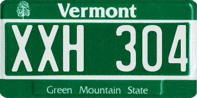 VT license plate XXH304