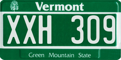 VT license plate XXH309