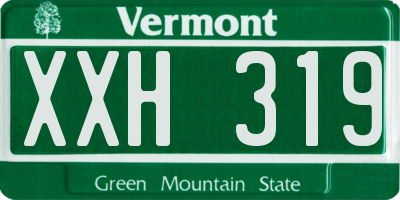 VT license plate XXH319