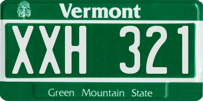 VT license plate XXH321