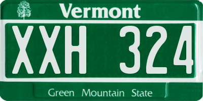 VT license plate XXH324