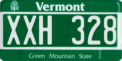VT license plate XXH328