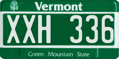 VT license plate XXH336