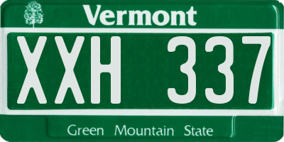 VT license plate XXH337