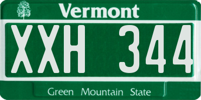 VT license plate XXH344