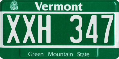 VT license plate XXH347