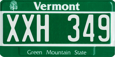 VT license plate XXH349