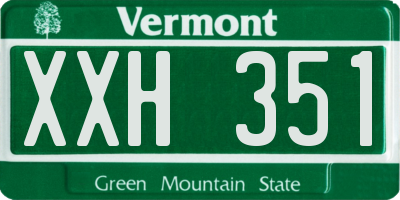 VT license plate XXH351
