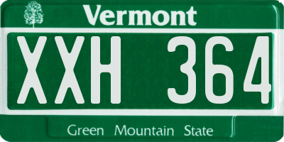 VT license plate XXH364