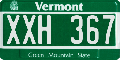 VT license plate XXH367