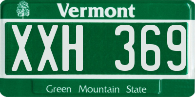 VT license plate XXH369