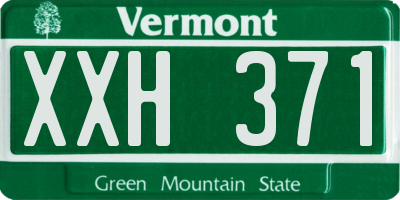 VT license plate XXH371