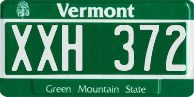VT license plate XXH372