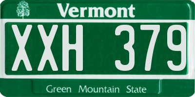 VT license plate XXH379