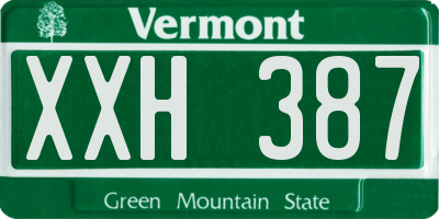 VT license plate XXH387