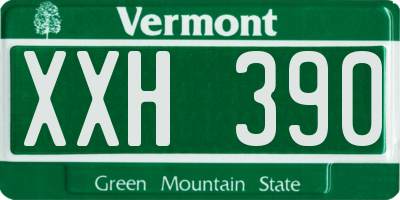 VT license plate XXH390