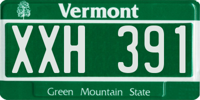 VT license plate XXH391