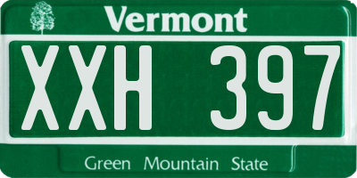 VT license plate XXH397