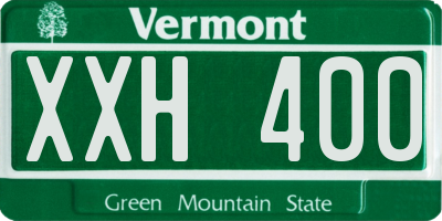 VT license plate XXH400