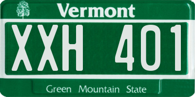 VT license plate XXH401