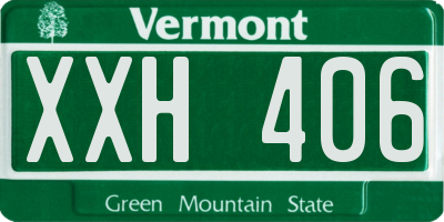 VT license plate XXH406