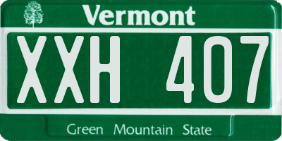 VT license plate XXH407