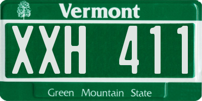 VT license plate XXH411