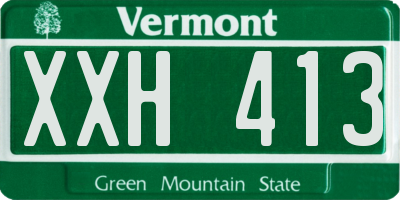 VT license plate XXH413