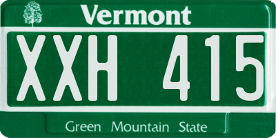 VT license plate XXH415