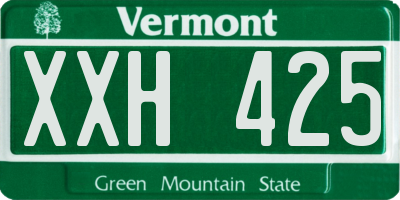 VT license plate XXH425