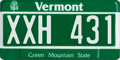 VT license plate XXH431