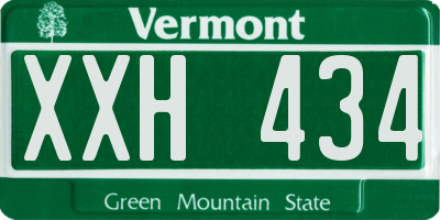 VT license plate XXH434