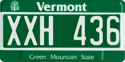 VT license plate XXH436