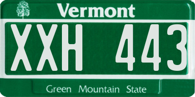 VT license plate XXH443