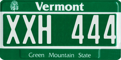VT license plate XXH444