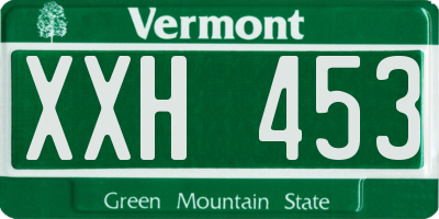 VT license plate XXH453
